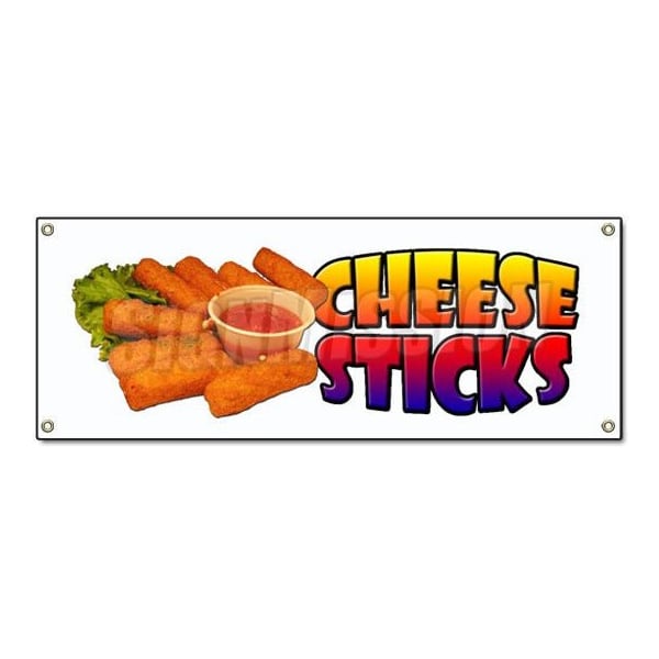 CHEESE STICKS BANNER SIGN mozzarella concession new fried fry hot fresh